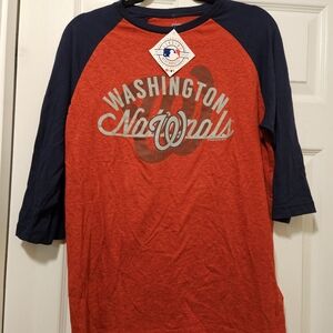 Genuine Merchandise Red and Blue Washington Nationals Women's Top